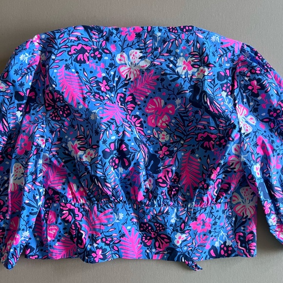 Lilly Pulitzer Blue and Pink Floral Livvie Skirt Set - Picture 7 of 11